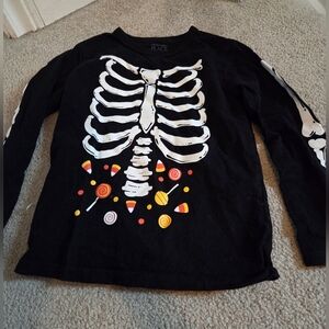 5T Children's Place Skeleton & Candy Corn Long Sleeve Shirt
